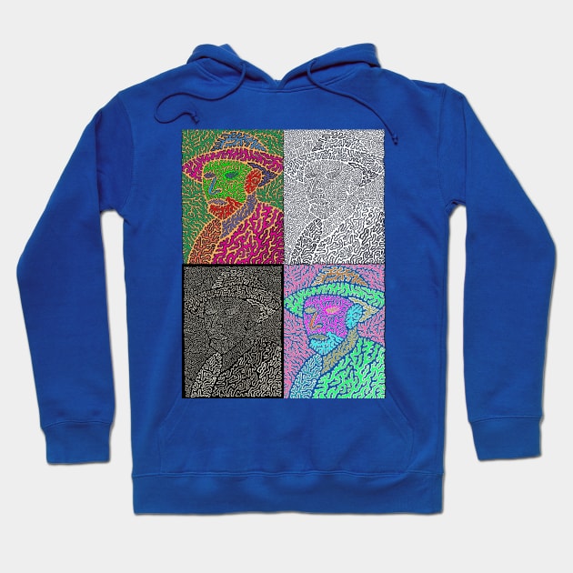 Van Gogh Portrait - Pop Art Style Montage Hoodie by NightserFineArts